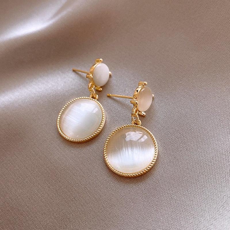 Boucles d'oreilles élégantes en cristal et perles pour femme en gros IFK2132