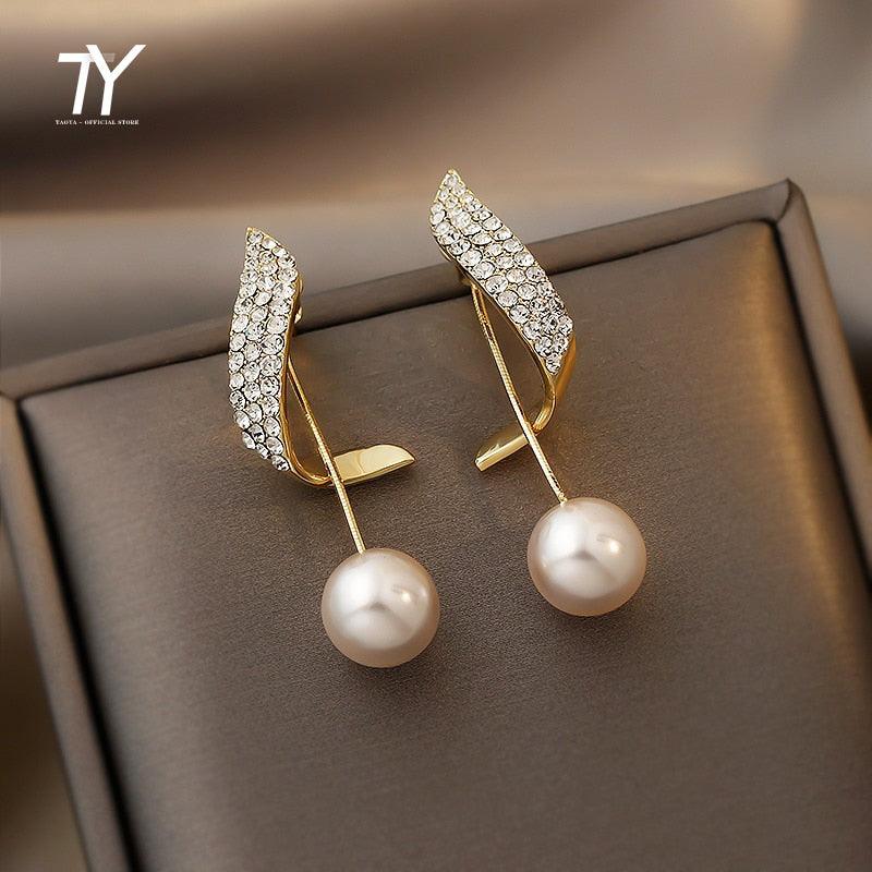 Boucles d'oreilles géométriques avec perles Default Title
