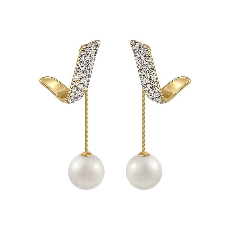 Boucles d'oreilles géométriques avec perles