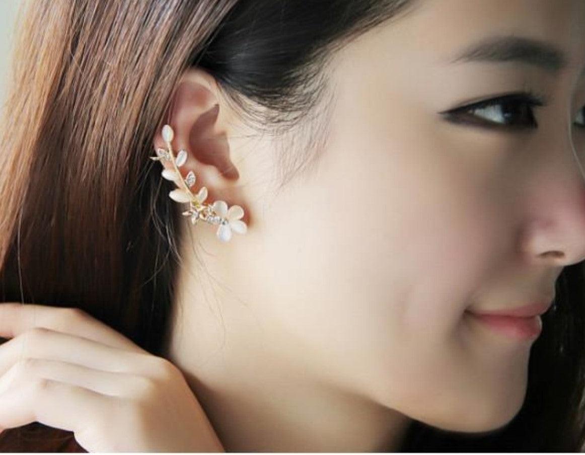 Boucles d'oreilles pendantes bohème avec ailes d'ange et cristaux one