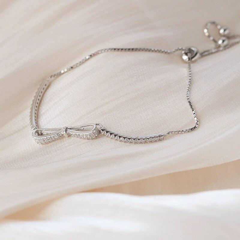 Bracelet Femme en Argent Sterling 925 avec Zircons Brillants - Bijoux pour Mariage et Soirées