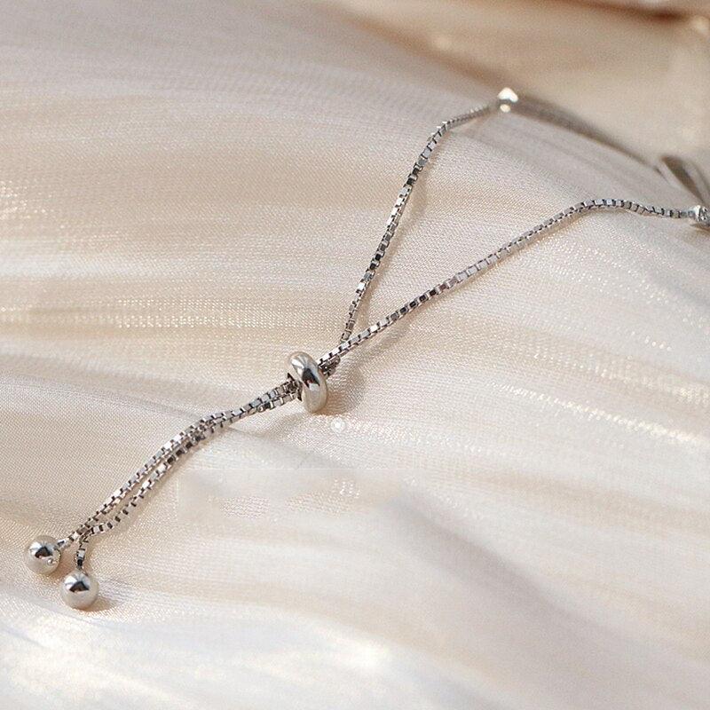 Bracelet Femme en Argent Sterling 925 avec Zircons Brillants - Bijoux pour Mariage et Soirées