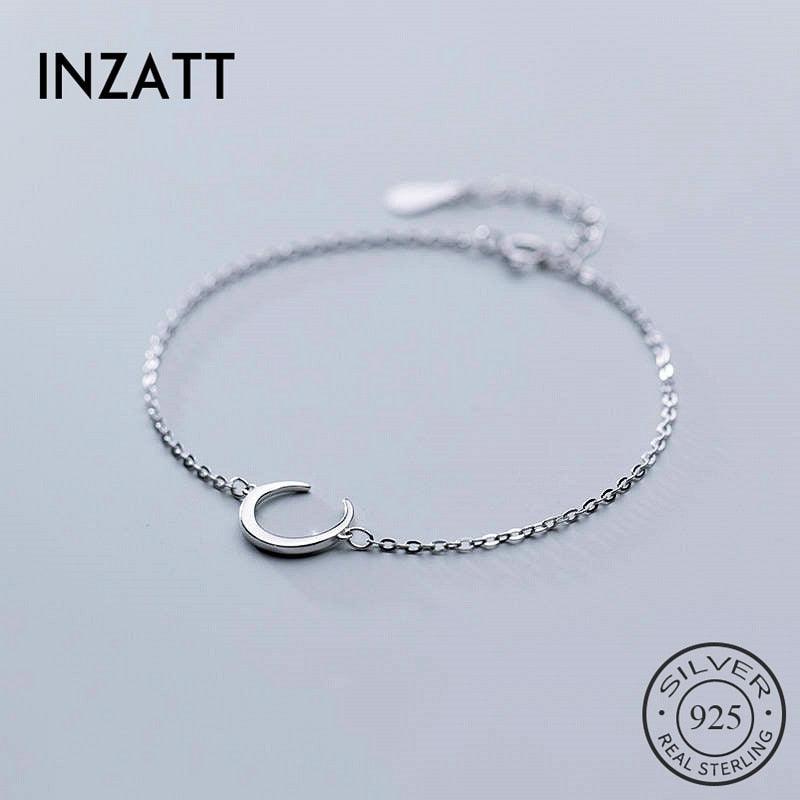 "Bracelet Minimaliste Lune en Argent 925"