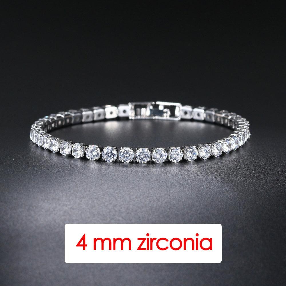 Bracelet Tennis Hip Hop Cristal pour Homme 3/4/5mm Iced Out 4mm H027