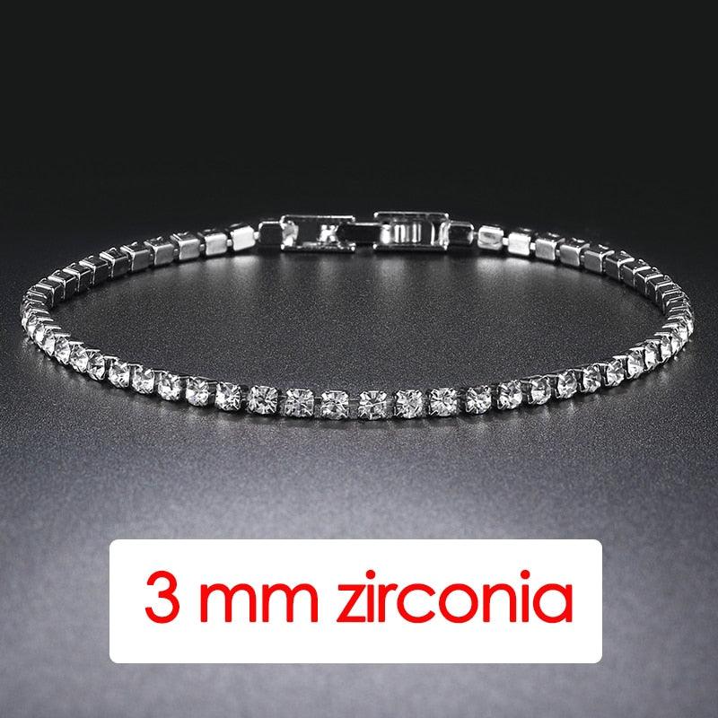 Bracelet Tennis Hip Hop Cristal pour Homme 3/4/5mm Iced Out 3mm H046