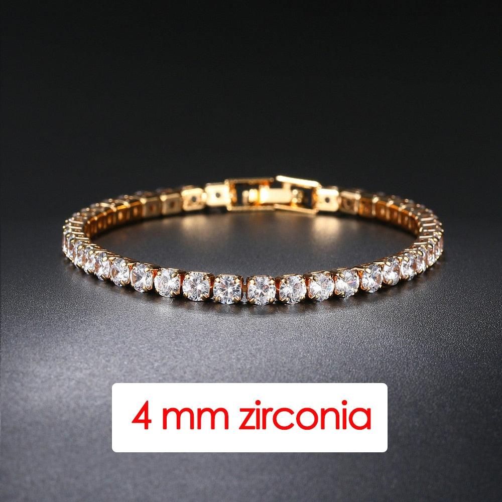 Bracelet Tennis Hip Hop Cristal pour Homme 3/4/5mm Iced Out 4mm H074