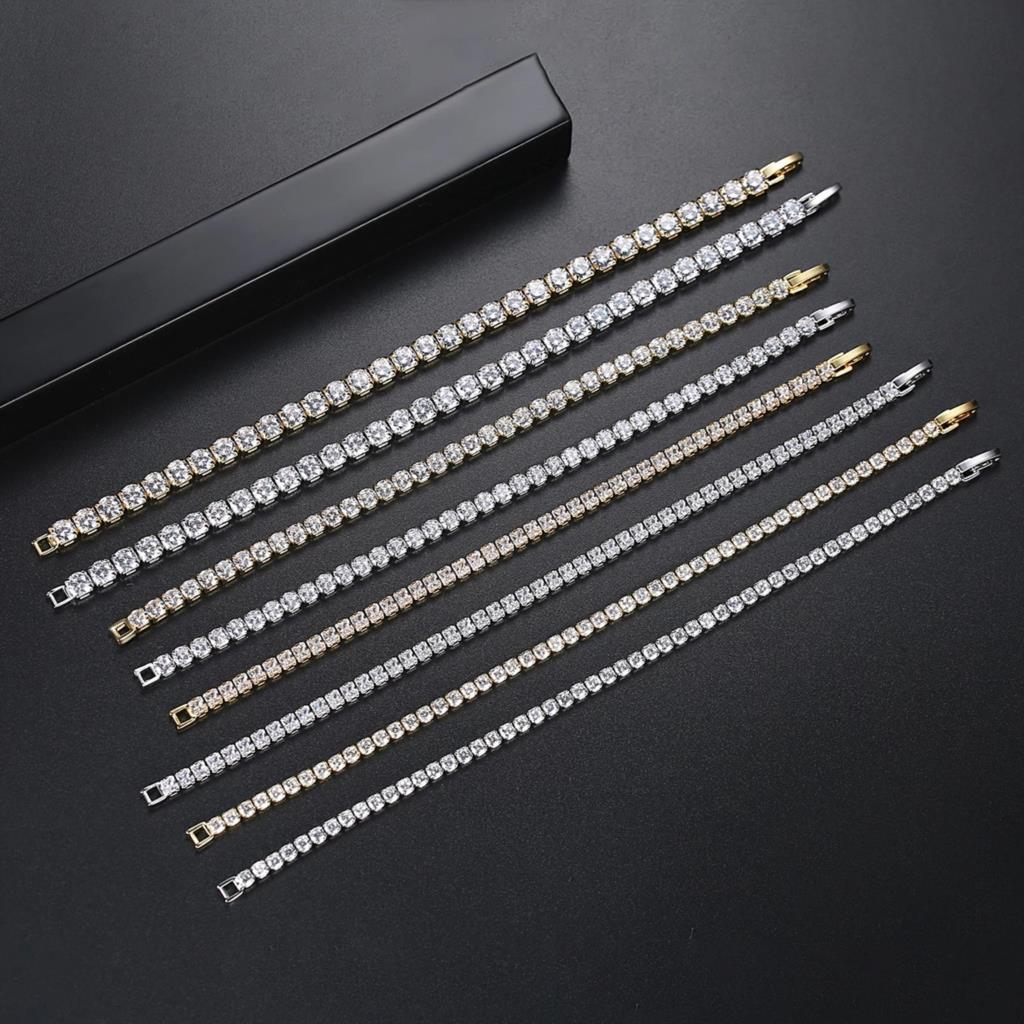 Bracelet Tennis Hip Hop Cristal pour Homme 3/4/5mm Iced Out