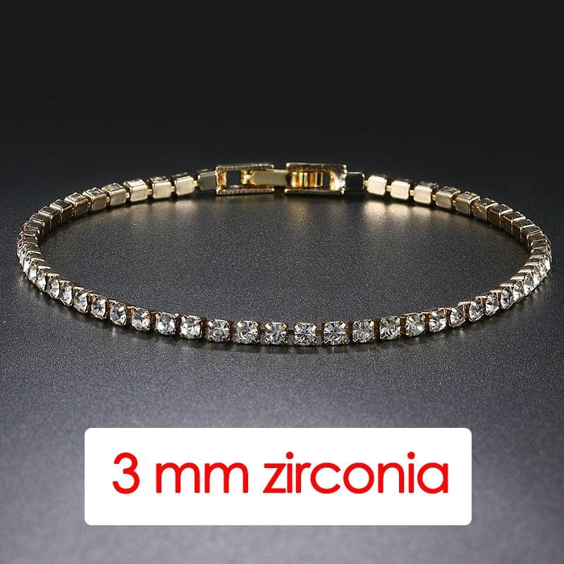 Bracelet Tennis Hip Hop Cristal pour Homme 3/4/5mm Iced Out 3mm H089