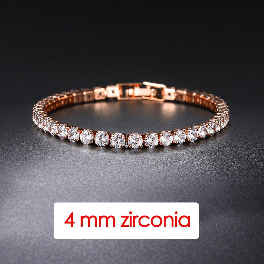Bracelet Tennis Hip Hop Cristal pour Homme 3/4/5mm Iced Out 4mm H069
