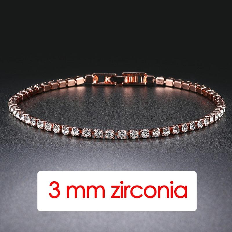 Bracelet Tennis Hip Hop Cristal pour Homme 3/4/5mm Iced Out 3mm H071