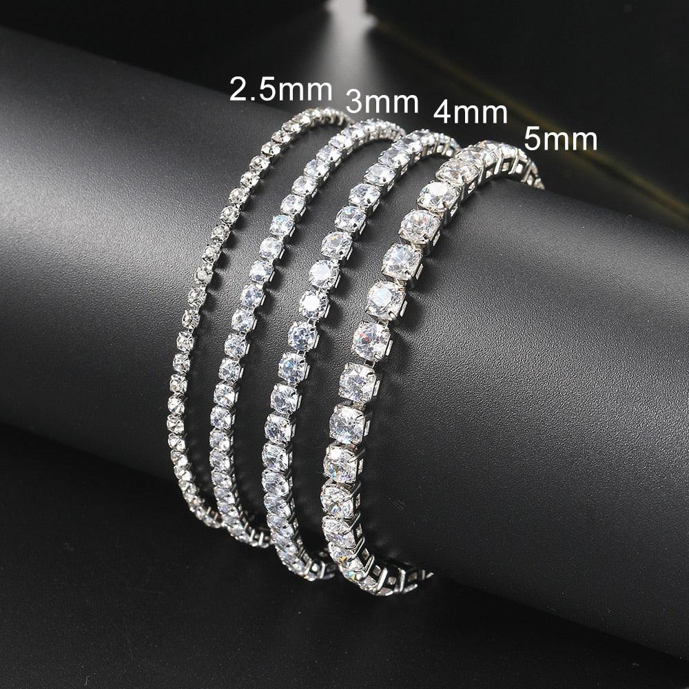 Bracelet Tennis Hip Hop Cristal pour Homme 3/4/5mm Iced Out