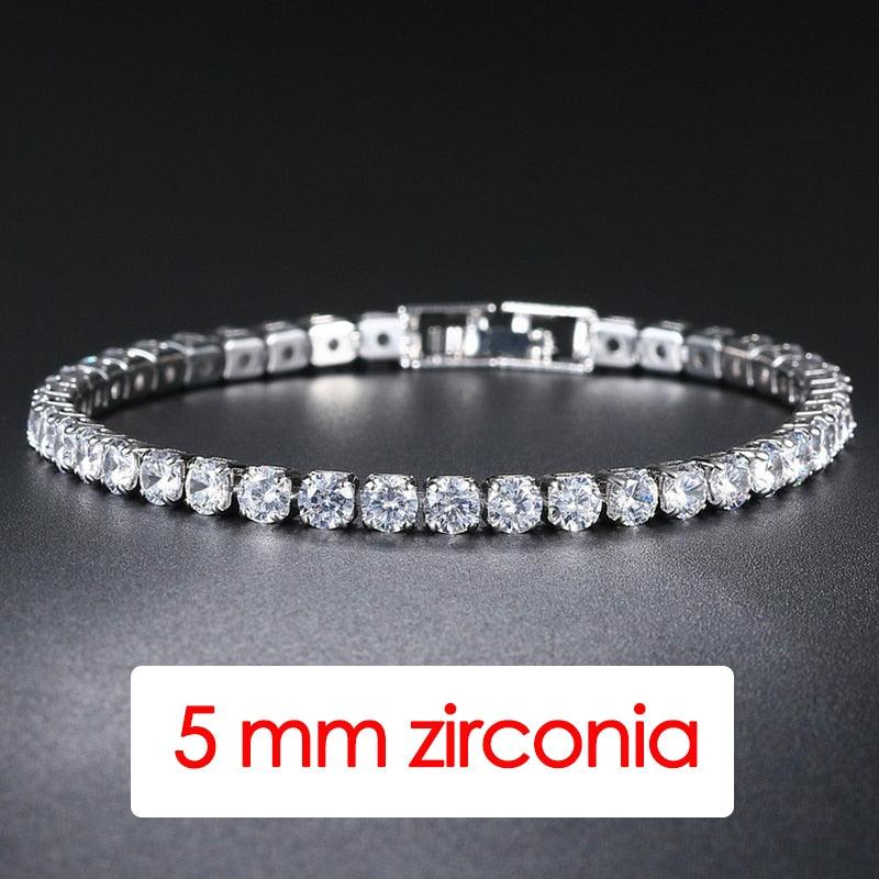 Bracelet Tennis Hip Hop Cristal pour Homme 3/4/5mm Iced Out 5mm H088