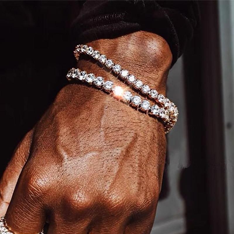 Bracelet Tennis Hip Hop Cristal pour Homme 3/4/5mm Iced Out