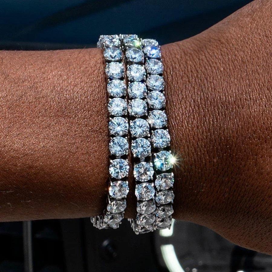 Bracelet Tennis Hip Hop Cristal pour Homme 3/4/5mm Iced Out