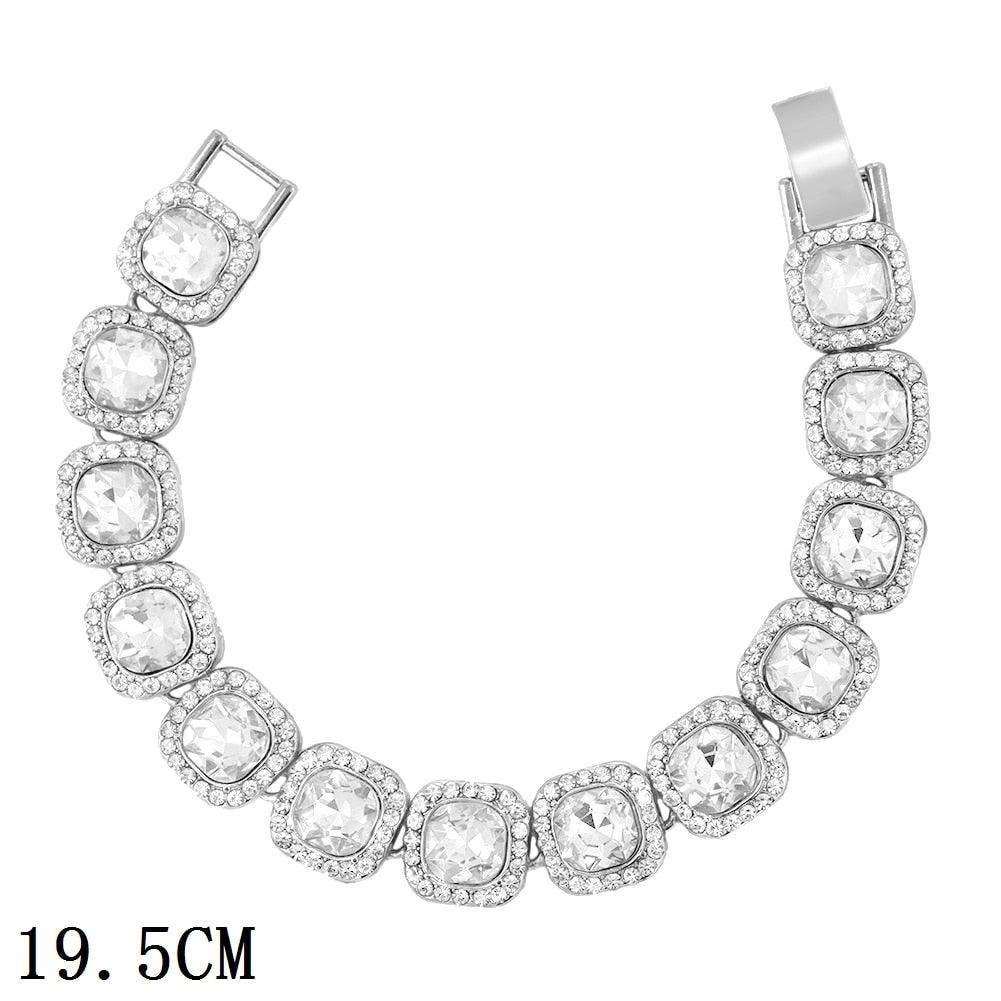 "Bracelet chaîne cubaine Iced Out 12mm de luxe pour femmes et hommes" C012903SL