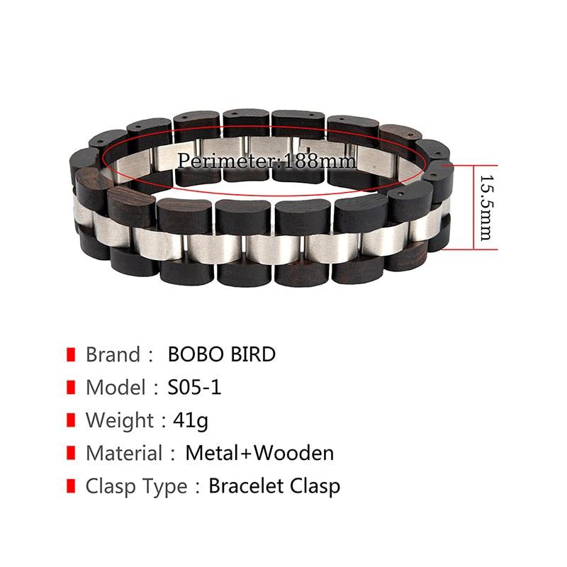 Bracelet en bois Bobo Bird pour hommes et femmes