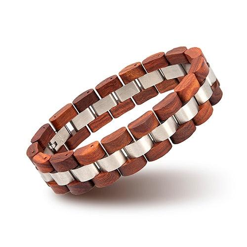 Bracelet en bois Bobo Bird pour hommes et femmes S05-2 men-red