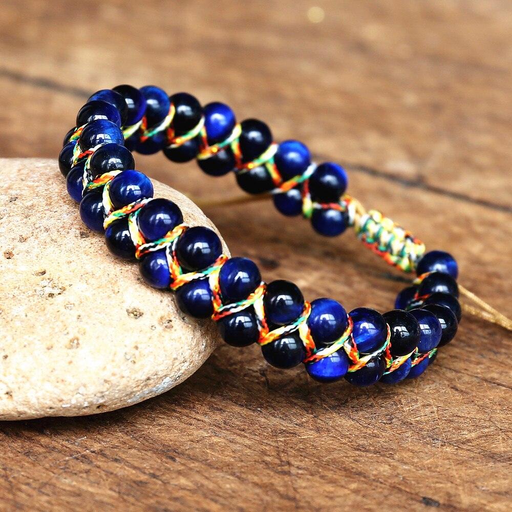 Bracelet en pierres naturelles tressées à la main