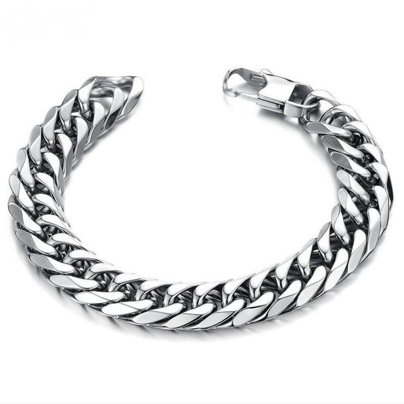 Bracelet homme en acier inoxydable épais HNSP 8MM - 14MM