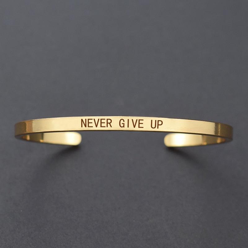 "Bracelet inspirant avec citation positive" GOLD 2