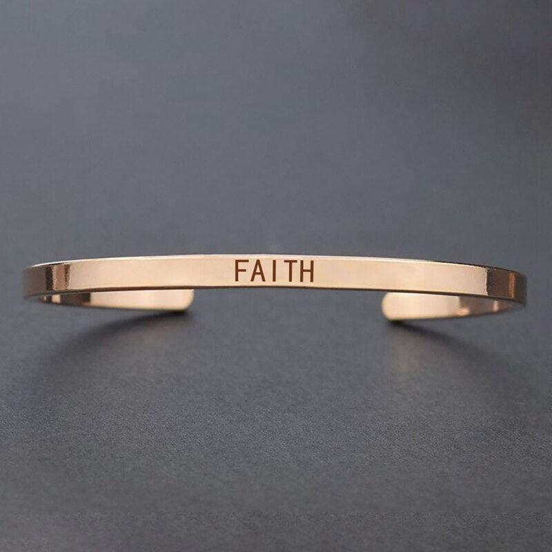 "Bracelet inspirant avec citation positive" ROSE GOLD 5