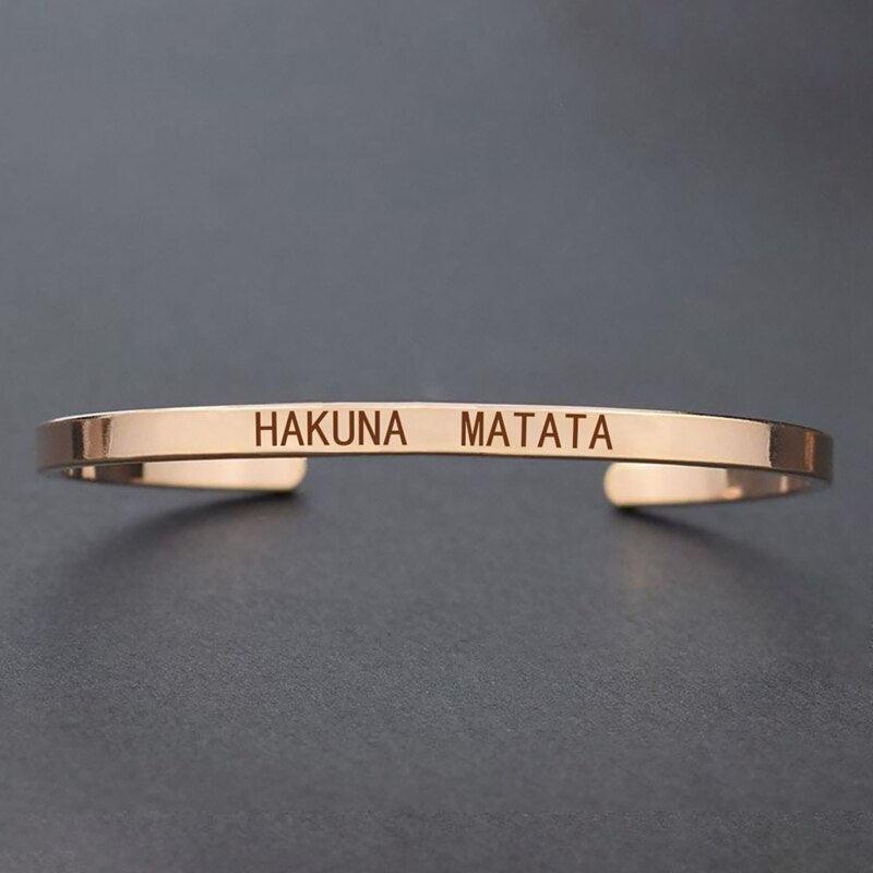 "Bracelet inspirant avec citation positive" ROSE GOLD 6
