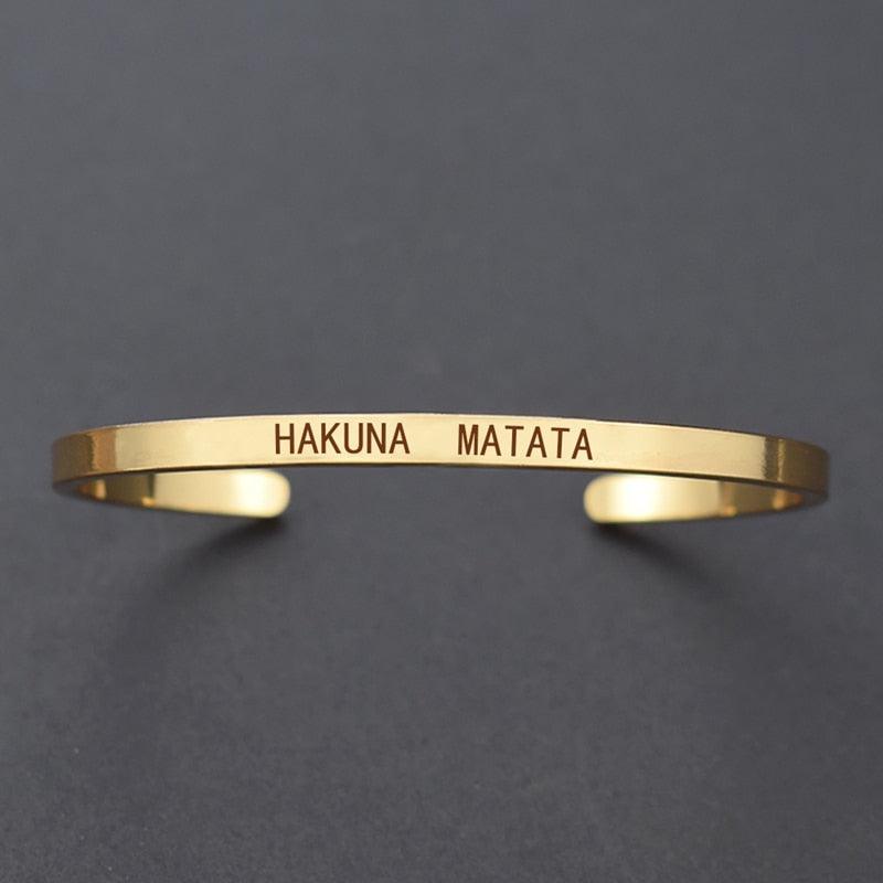 "Bracelet inspirant avec citation positive" GOLD 6