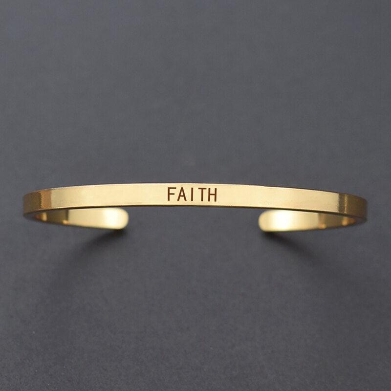 "Bracelet inspirant avec citation positive" GOLD 5