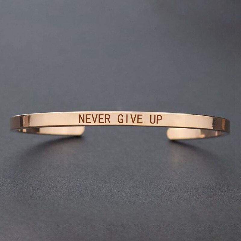 "Bracelet inspirant avec citation positive" ROSE GOLD 3