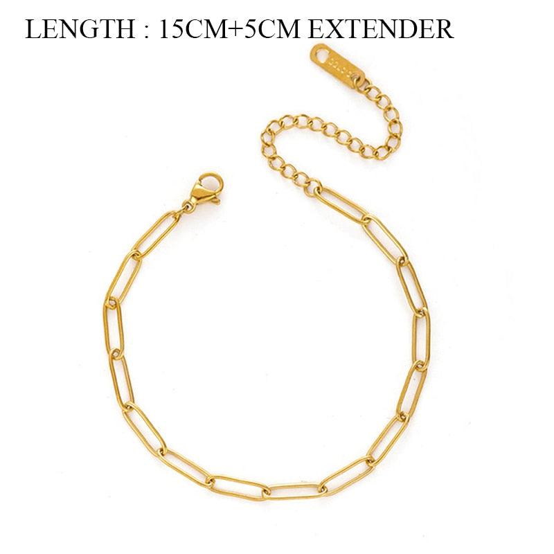 "Bracelets chaîne cubaine dorée pour femme" Style 3