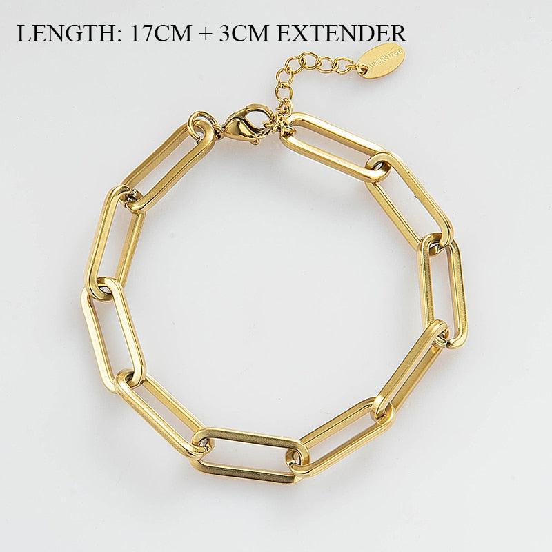 "Bracelets chaîne cubaine dorée pour femme" Style 8