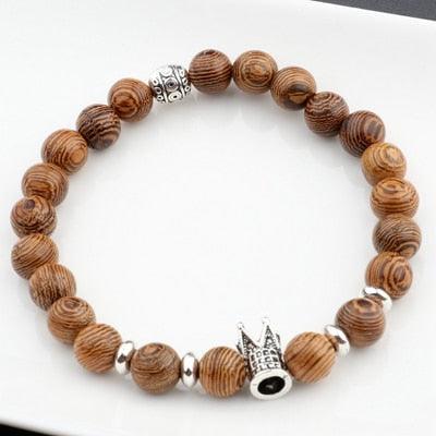 Bracelets en bois naturel pour homme et femme 1