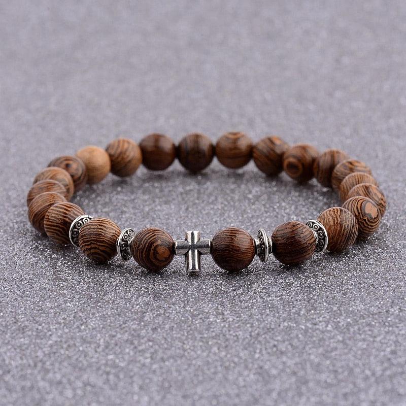 Bracelets en bois naturel pour homme et femme