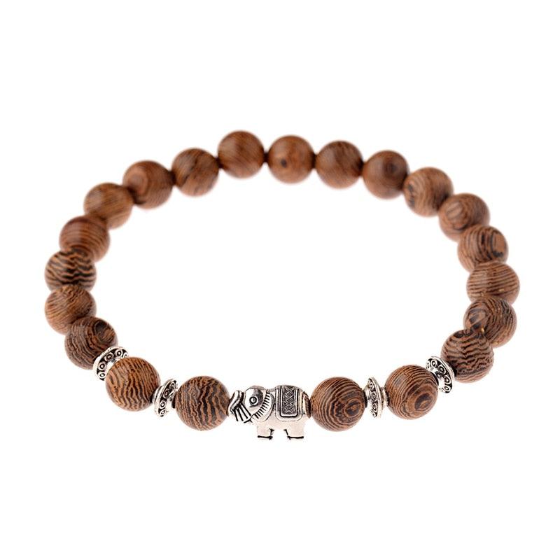 Bracelets en bois naturel pour homme et femme 052-2