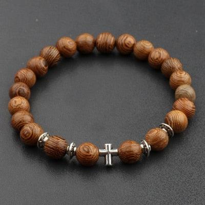 Bracelets en bois naturel pour homme et femme 3