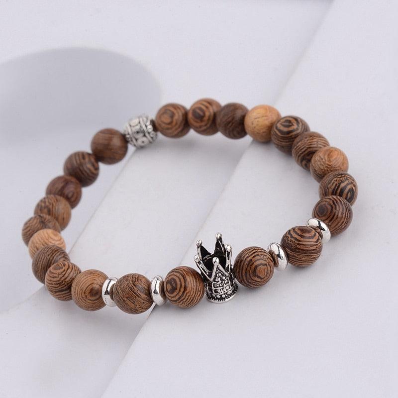 Bracelets en bois naturel pour homme et femme