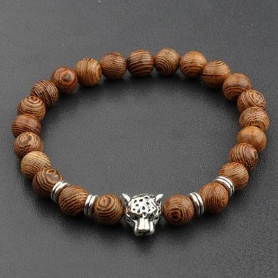 Bracelets en bois naturel pour homme et femme 2