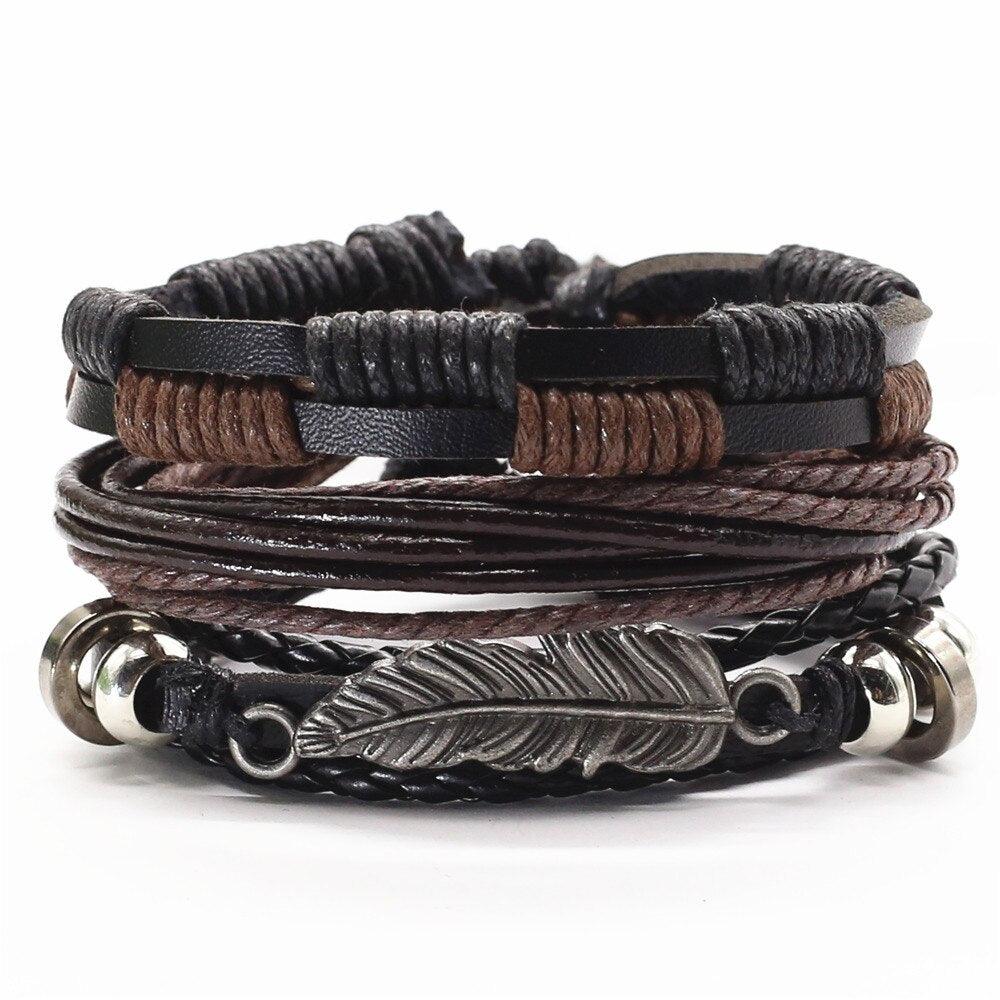 Bracelets en cuir pour homme et femme style 2