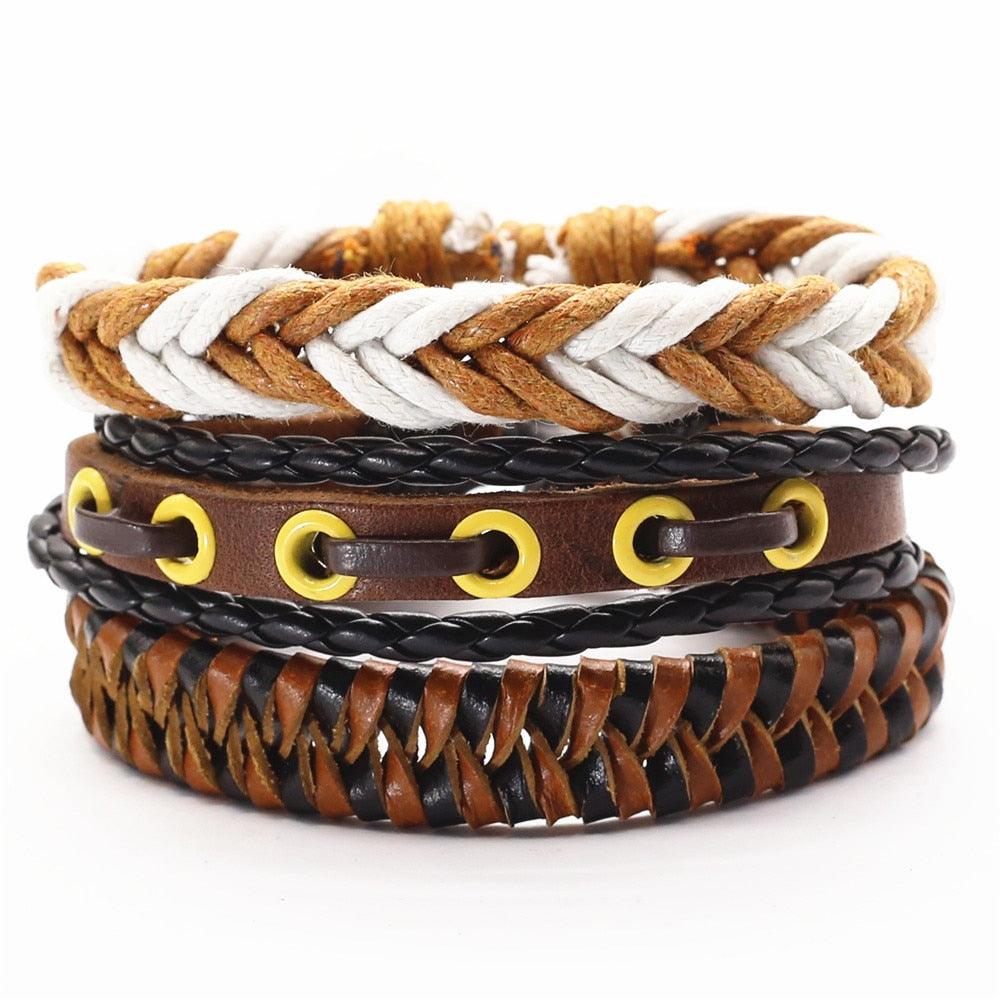 Bracelets en cuir pour homme et femme style 8