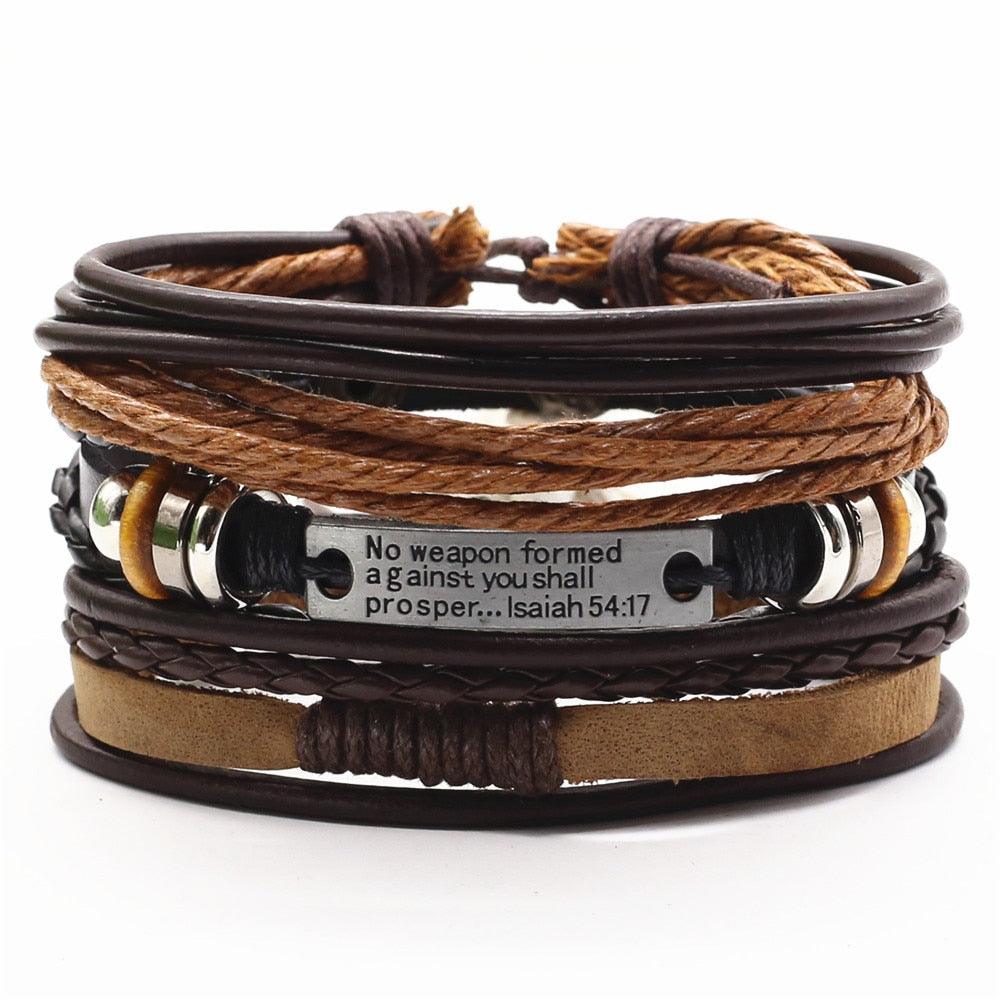 Bracelets en cuir pour homme et femme style 3