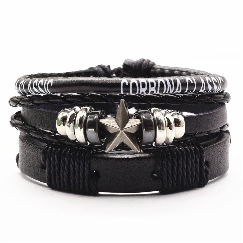 Bracelets en cuir pour homme et femme style 7