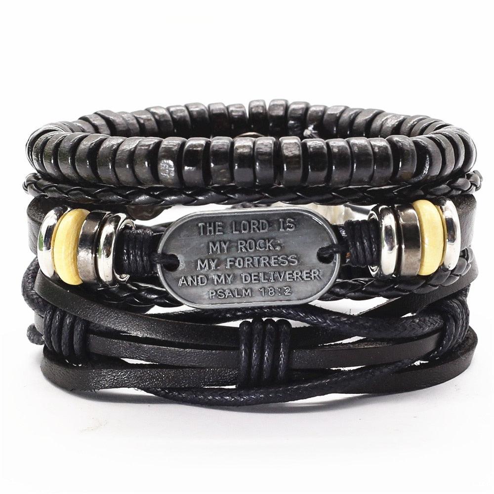 Bracelets en cuir pour homme et femme style 4