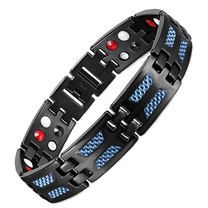 "Bracelets en titane de luxe pour hommes avec éléments de soins de santé et aimants" BL Bracelet
