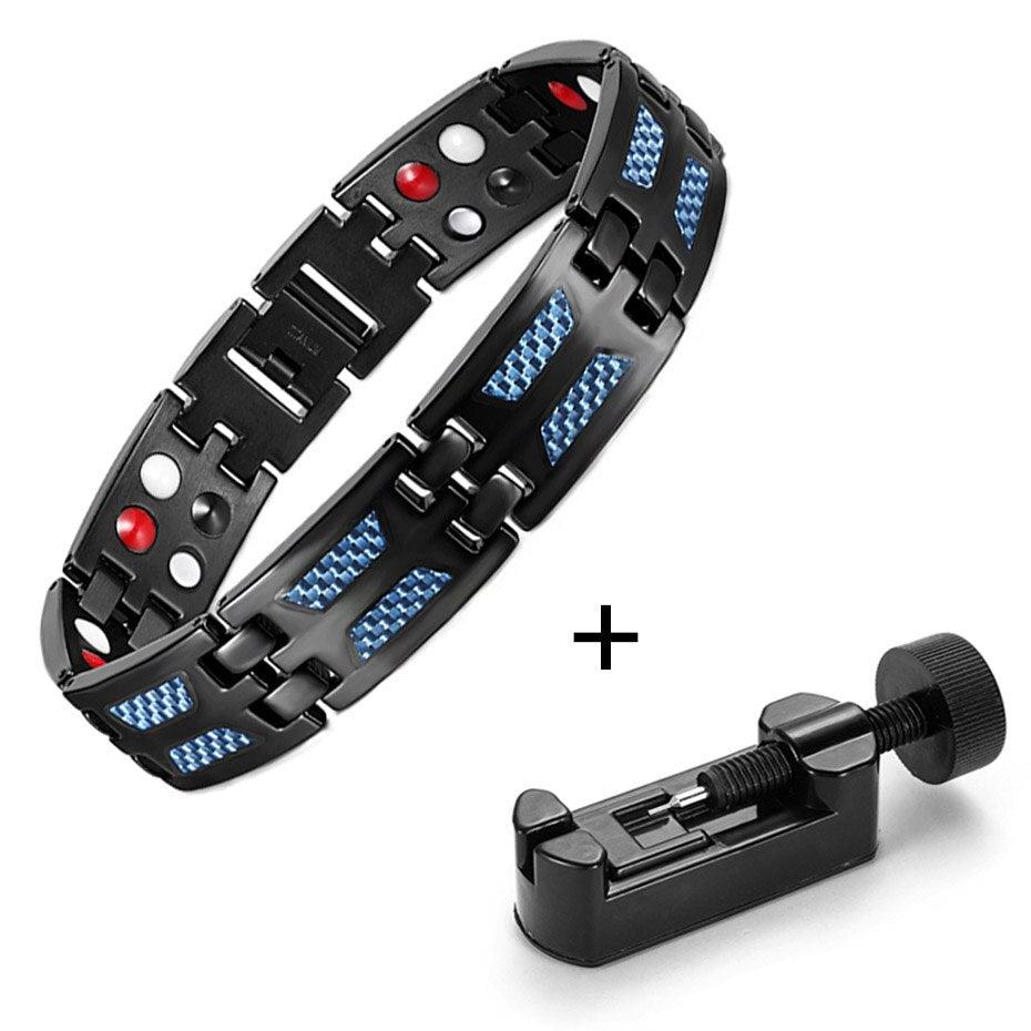 "Bracelets en titane de luxe pour hommes avec éléments de soins de santé et aimants" BL Bracelet tool