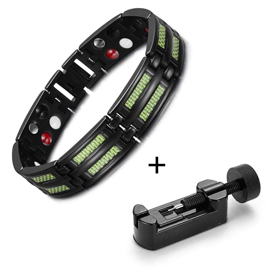"Bracelets en titane de luxe pour hommes avec éléments de soins de santé et aimants" GN Bracelet tool
