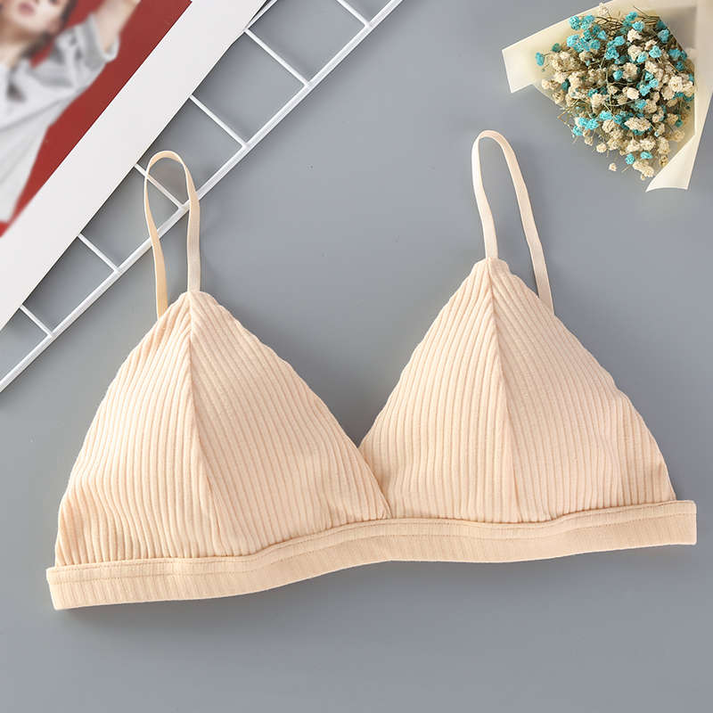 Brassière en coton pour femme - Lingerie sexy confortable NUDE One Size
