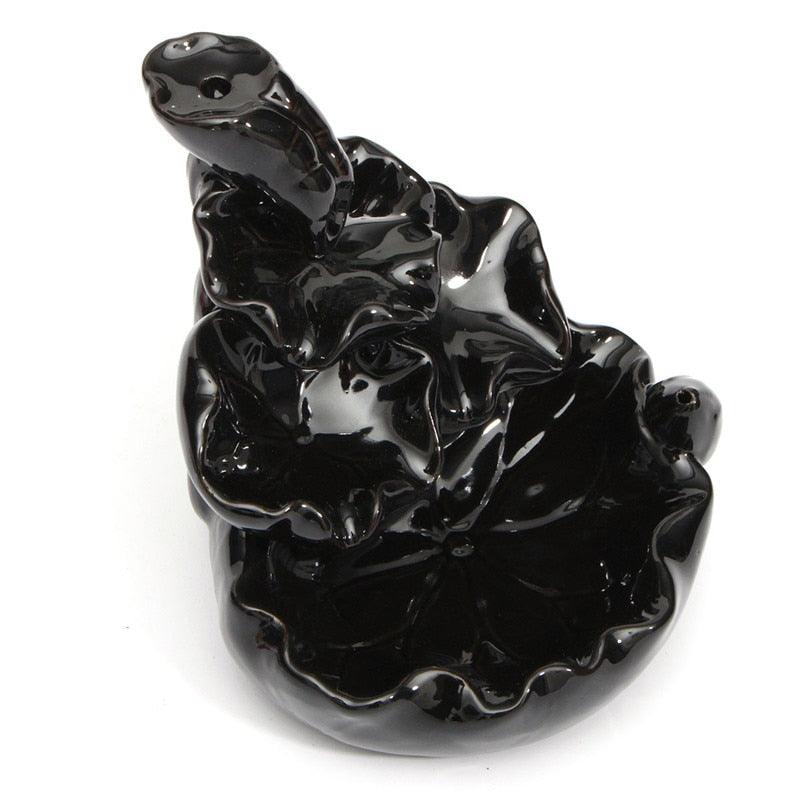 "Brûleur d'encens en céramique cascade - Handmade avec porte-encens"
