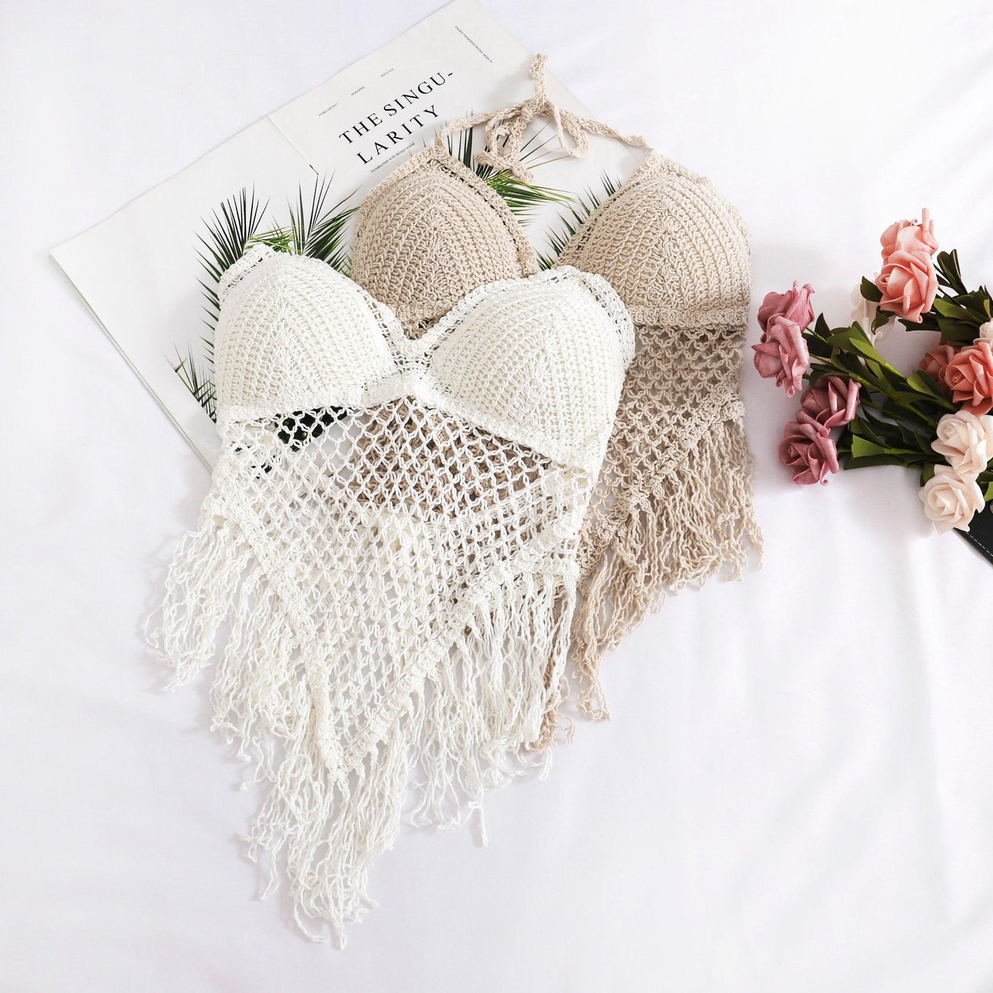 "Camisole de plage sexy avec franges pour femmes"