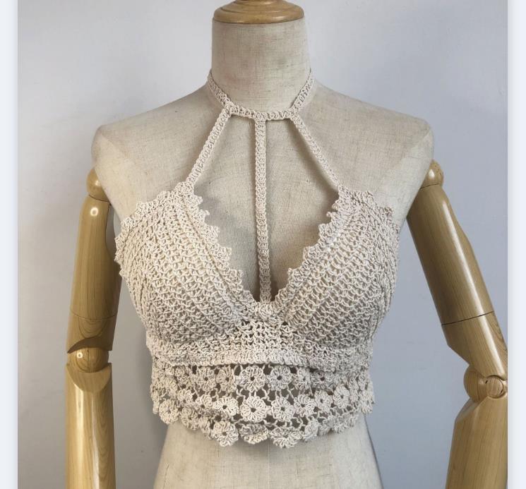 "Camisole de plage sexy avec franges pour femmes" 06 beige One Size