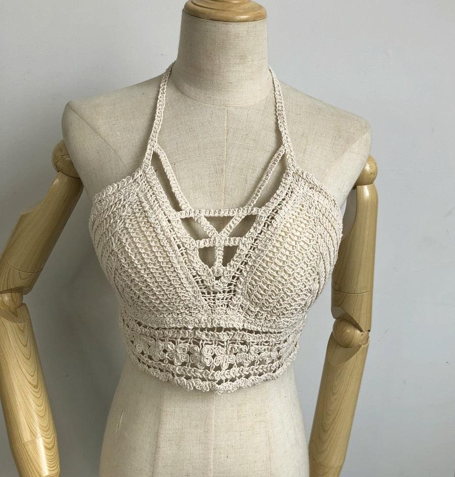 "Camisole de plage sexy avec franges pour femmes" 10 beige One Size